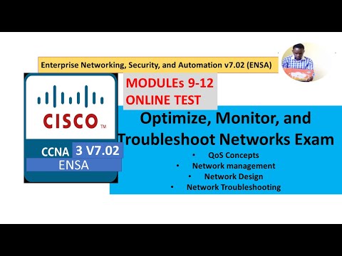 CCNA3 Exam | Optimize, Monitor, and Troubleshoot Networks Exam | Modules 9-12 Exam and Answers