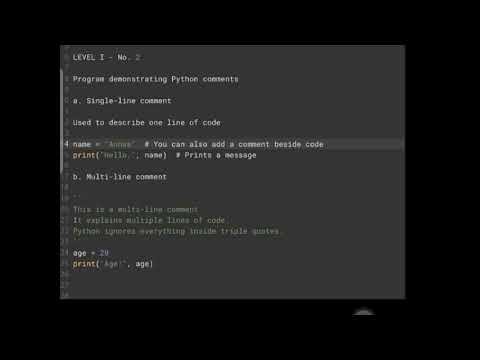 Python Comments Level 1 Problem 2