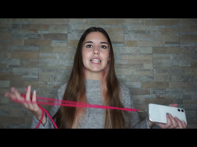 Cool Cordón Colgante Universal Negro Con Tarjeta para Smartphone video