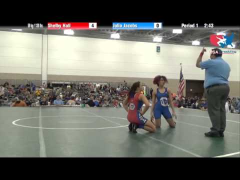 FILA Junior 59 kg / 130 lbs. - Shelby Hall vs. Julia Jacobs