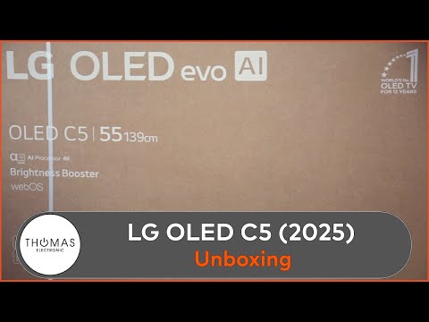 UNBOXING - LG OLED55C59LB - OLED evo TV 2025 55" C5 - Thomas Electronic Online Shop