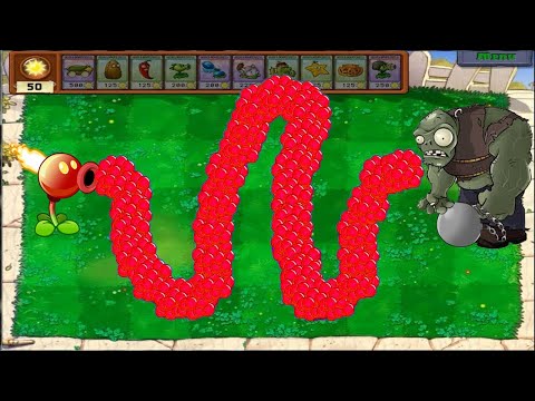 FIRE Peashooter vs 999 Zombies PvZ vs Gargantuar | Plants vs Zombies