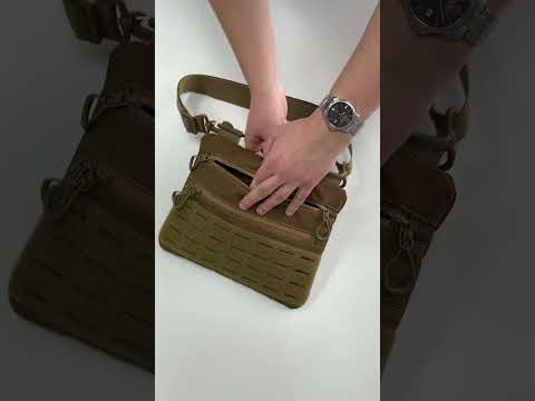 Тактическая сумка через плечо HardKiT RoKit M с кобурой и панелями MOLLE Койот - фото 1 - id-p3208166310