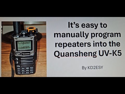 Programming the Quansheng UV K5