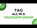 How to Tag all at once in WhatsApp