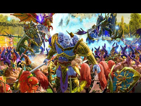 Dark Elves and Tzeentch vs Grand Cathay and Wood Elves: Epic Warhammer Fantasy Battle