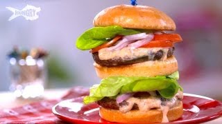 Vegan Double-Double Burgers and Hot Dogs