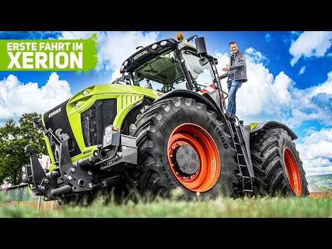 Erste Fahrt mit dem CLAAS XERION 4200: Bedienung und Fahrtraining vom XXL-Traktor | TRECKERTOUR