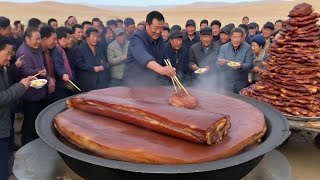 甘肃大叔卖腊肉，一次腌制五十万斤够卖一年，味道太好顾客排队抢着买【探味小幺】
