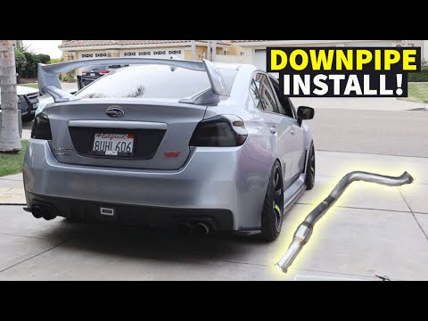 Subaru WRX STI DOWNPIPE EXHAUST Install!