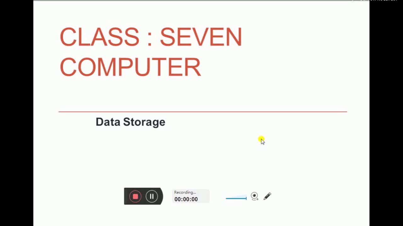 computer: class: 7, chapter: 2, Topic: Data storage