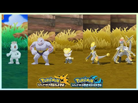 Pokemon UltraSun & UltraMoon - Machop,Machoke,Jangmo-o,Hakamo-o & Kommo-o Locations