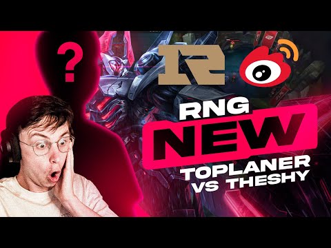 RNG'S NEW TOPLANER VS THE SHY - LPL COSTREAM - CAEDREL