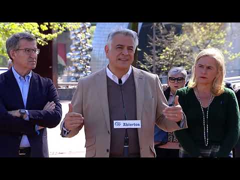 Alberto Núñez Feijóo y Javier de Andrés en Bilbao...