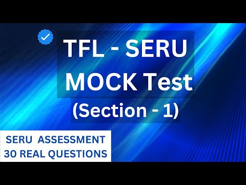 SERU Mock Test Practise Questions - TFL PHV Driver Handbook Section 1, TfL SERU Assessment Questions