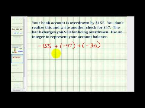 Ex: Integer Application: Overdrawn Checking Account