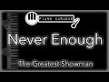 Never Enough - The Greatest Showman - Piano Karaoke Instrumental