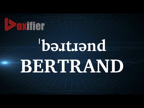 How to Pronunce Bertrand in English - Voxifier.com