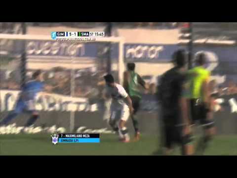 Gol de Meza. Gimnasia LP 5 - San Martín SJ 1. Liguilla Pre Sudamericana 2015. FPT