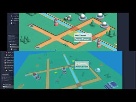 2D vs 3D Godot 3.1 TowerDefense Preview