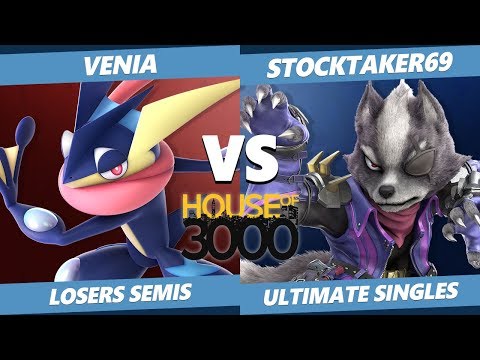 Smash Ultimate Tournament - Venia (Greninja) Vs. Stocktaker69 (Wolf) SSBU Xeno 153 Losers Semis