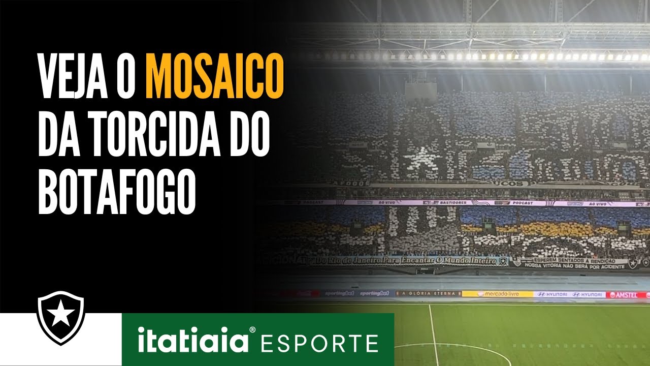 TORCIDA DO BOTAFOGO FAZ MOSAICO DUPLA FACE ANTES DA PARTIDA DIANTE DO SÃO PAULO NO NILTON SANTOS
