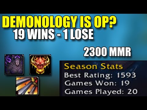 DRAGONFLIGHT DEMONOLOGY LOCK IS NUTS - 19 WINS 1 LOSE UNSTOPPABLE SPEC!