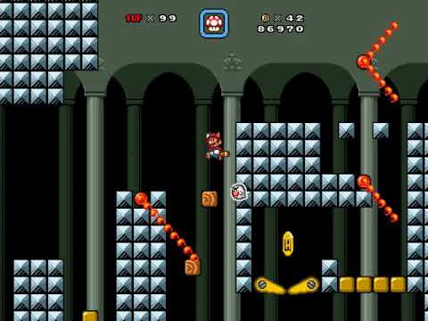 Super Mario Bros. X2 (SMBX2 Beta 4) Custom Level - SMA4 Swinging Bars of Doom (e-9)