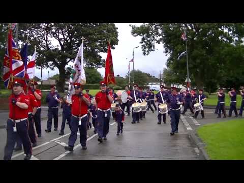Pride Of Ardoyne FB North Belfast @ Cloughfern Young Conquerors FB Memorial parade 2014