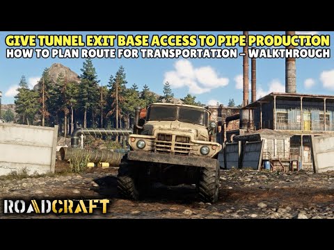 RoadCraft Give tunnel exit base access to Pipe Production building