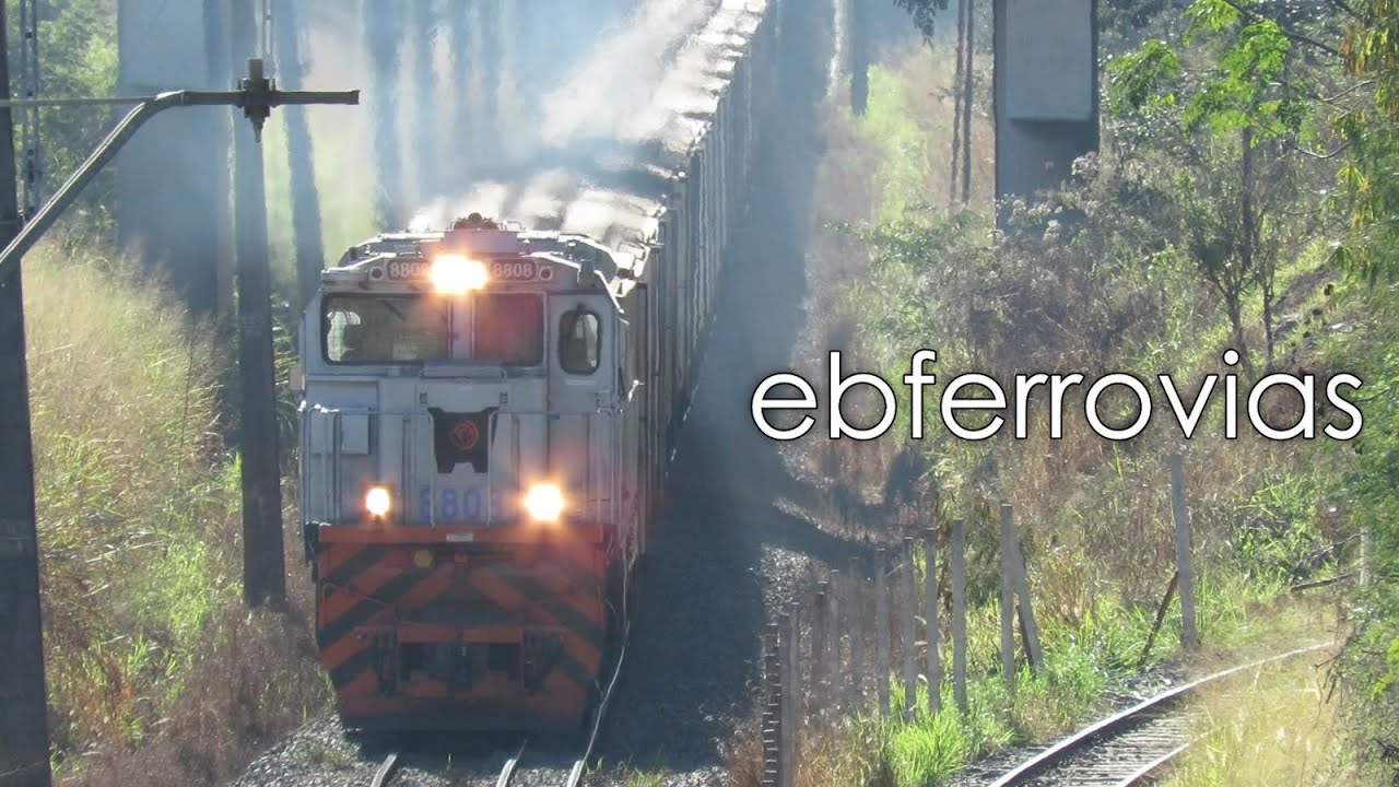 LOCOMOTIVA ES43BBi VLI #8808 LIDERANDO COMPOSIÇÃO DE TRAÇÃO DISTRIBUÍDA CARREGADA