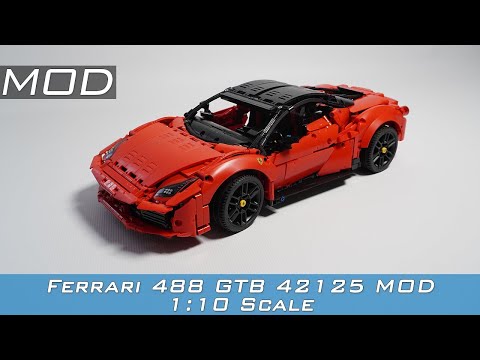 Ferrari 488 GTB 1:10 Scale LEGO TECHNIC 42125 MOD