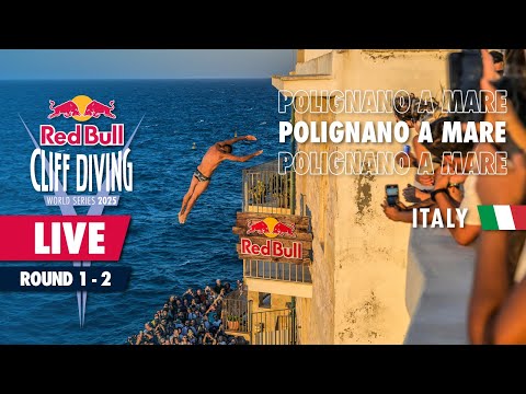 Diving off Balconies in Polignano a Mare, Italy | ROUND 1+2| Red Bull Cliff Diving World Series 2025