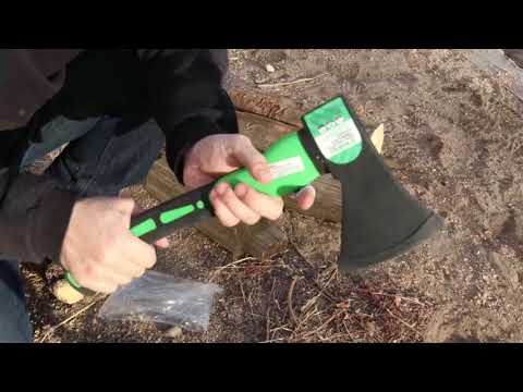 Gardening tools hatchet axe fiberglass body rubberized handl...