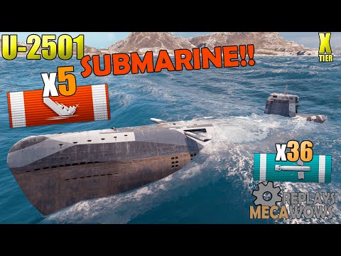 SUBMARINE U-2501 5 Kills & 275k Damage | World of Warships Gameplay 4k