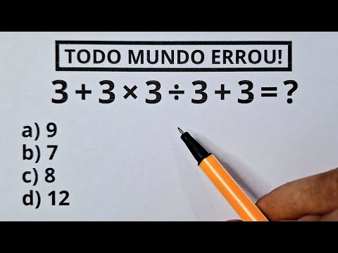 5 QUESTÕES DE MATEMÁTICA BÁSICA - Nível 1 - Prof.Marcelo