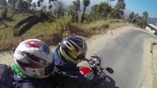 preview picture of video 'GoPro Motorbike sunset drive from Bhaktapur to Nagorkot, Nepal'