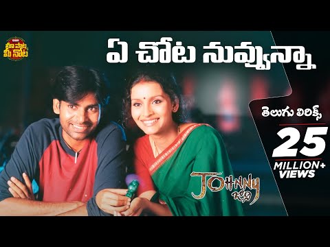 #YeChotaNuvvunna Full Song With Telugu Lyrics | Johnny Movie  | Maa Paata Mee Nota | Pawan Kalyan