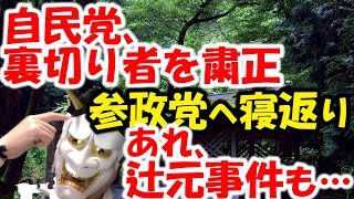 自民党、参政党応援の裏切り者を除名。雪崩の始まり？そういえば、立憲民主党辻元清美を応援した人も居たね、かつて…