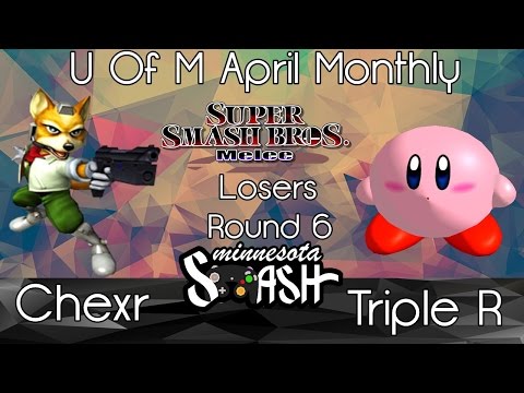 U of M April Monthly - Chexr vs Triple R (SSBM LR6)