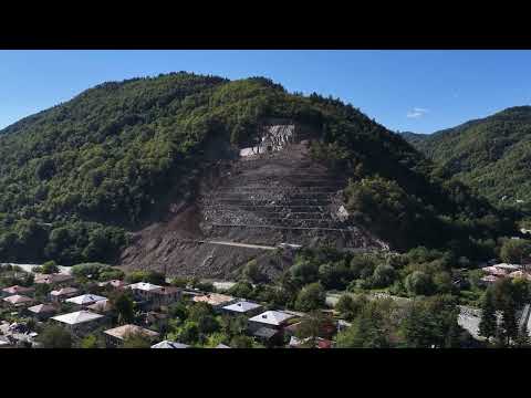 ქალაქ ონის შესასვლელთან მეწყერსაწინააღმდეგო სამუშაოები ინტენსიურად გრძელდება