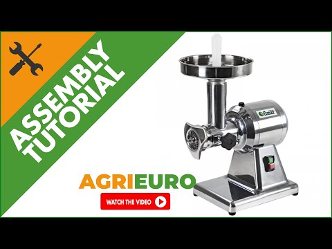 FIMAR TC12B Electric Meat Mincer - Grinding Unit - Single-phase - 230V - Assembly Tutorial