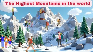 Download the video "The Highest Mountains in world#kidstory #kids #kidsvideo #animecartoon #facts #kidslearning #kids"