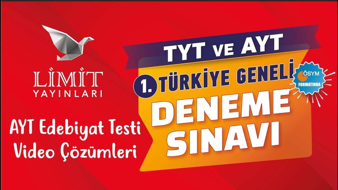 Limit Türkiye Geneli AYT | Türk Dili ve Edebiyatı Deneme Sınavı