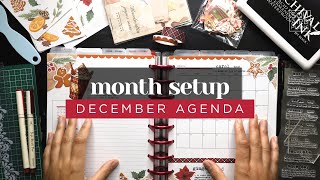 DECEMBER PLAN WITH ME :: Agenda Monthly Planner Setup
