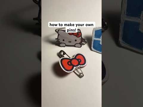 how to make your own pins! #art #pins #diy #easy #artartist #hellokitty #artist #craft #tutorial
