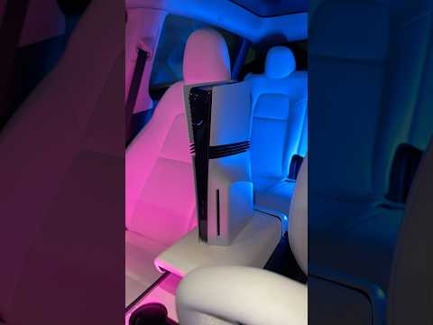 Turning on a Sony PlayStation 5 Pro in a Tesla ✨ #asmr #sony #playstation #playstation5 #tesla #ps5