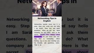 Networking Tips in English | English Reading and Listening Practice #englishforbeginners #workout