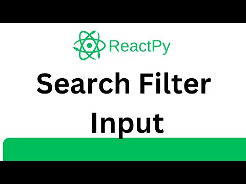 Reactpy Tutorial Create Search Filter Input