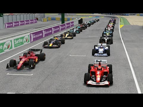 F1 2022 Cars vs F1 2004 - Le Mans 24h Circuit (with chiacanes) #f1